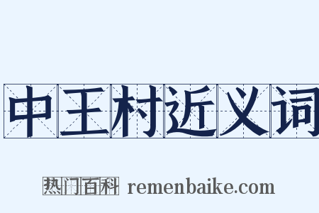 中王村近义词是什么意思的图片